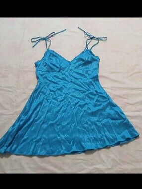 ZARA Shimmery Blue Slip Dress
